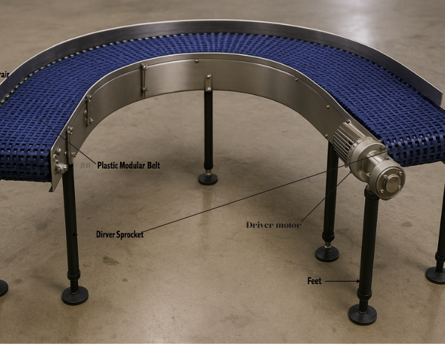 How a modular conveyor work
