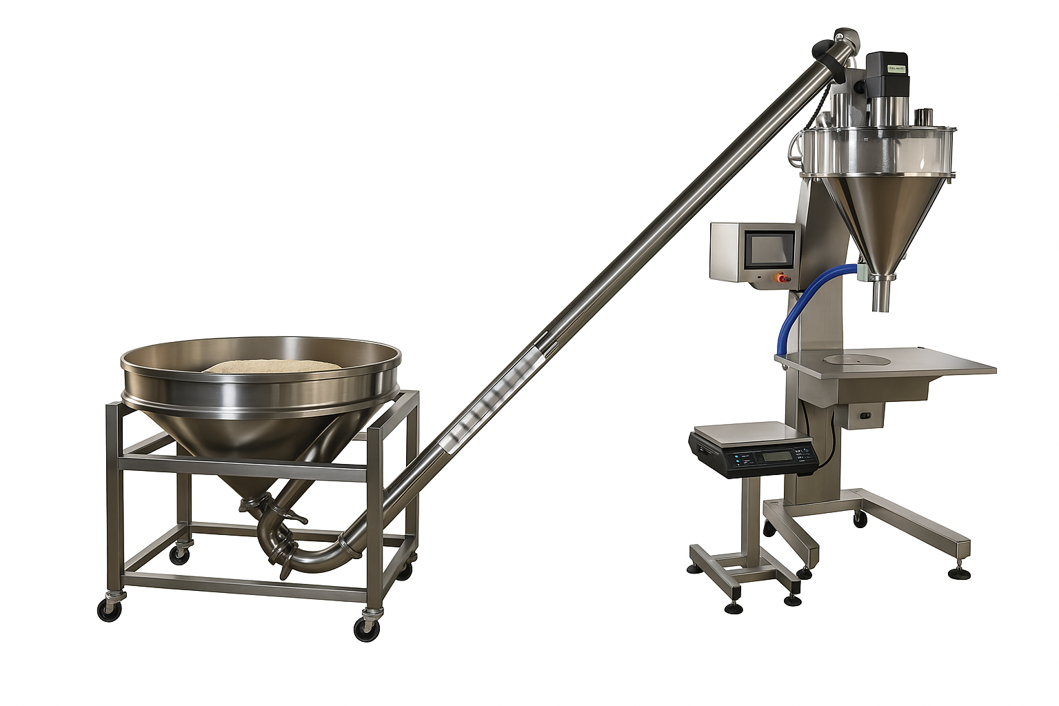 Auger screw conveyors