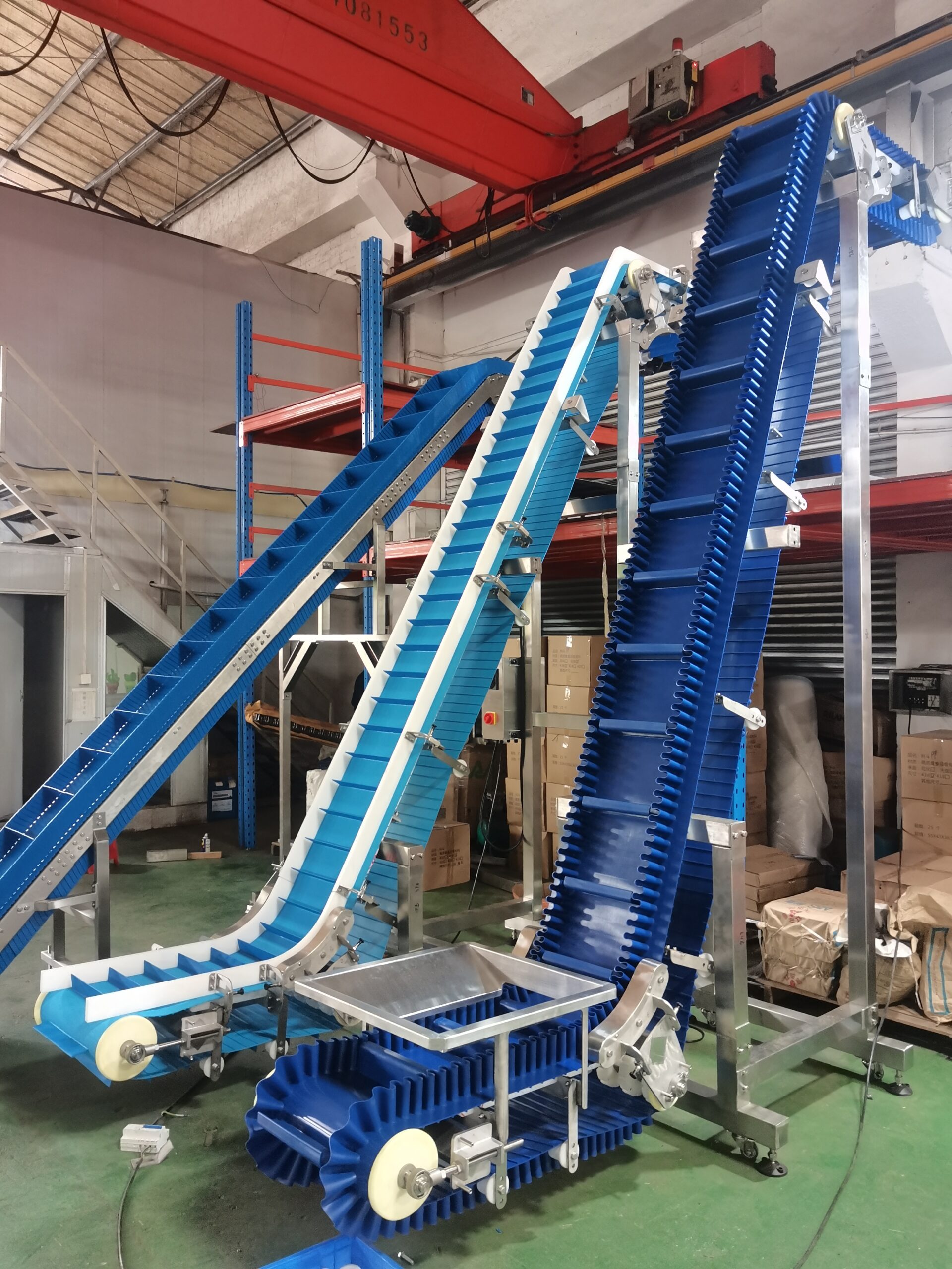 inclined belt conveyor