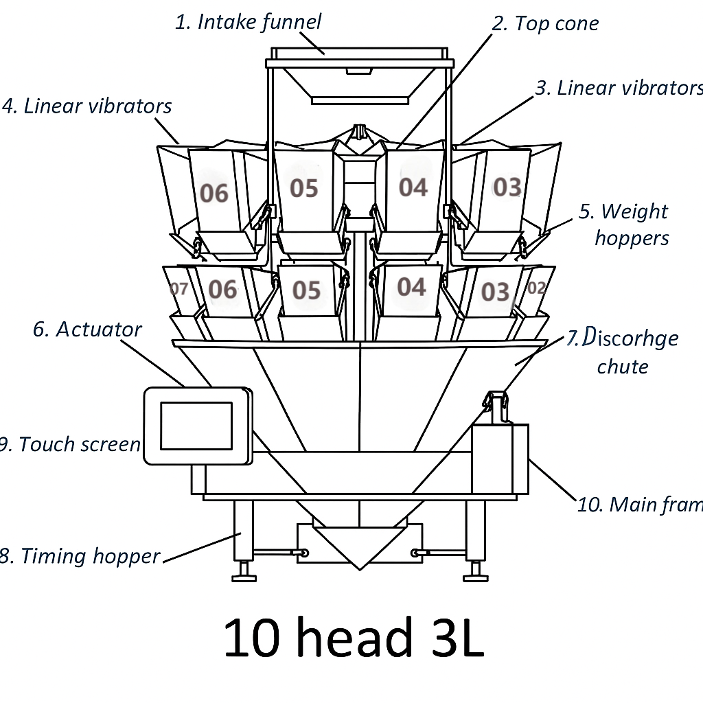 How does a multihead weigher work
