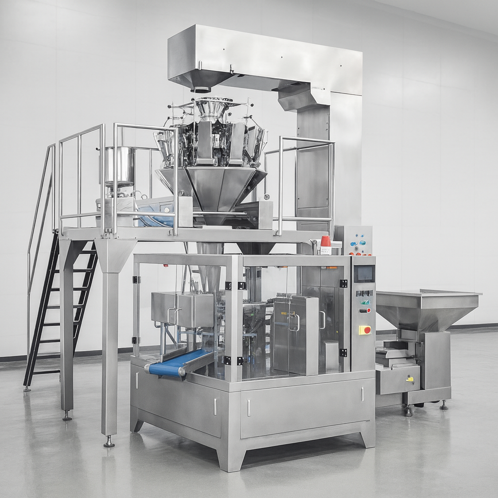multihead weigher + vacuum pouch packaging system