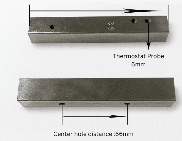 Tamaño de la mordaza de sellado