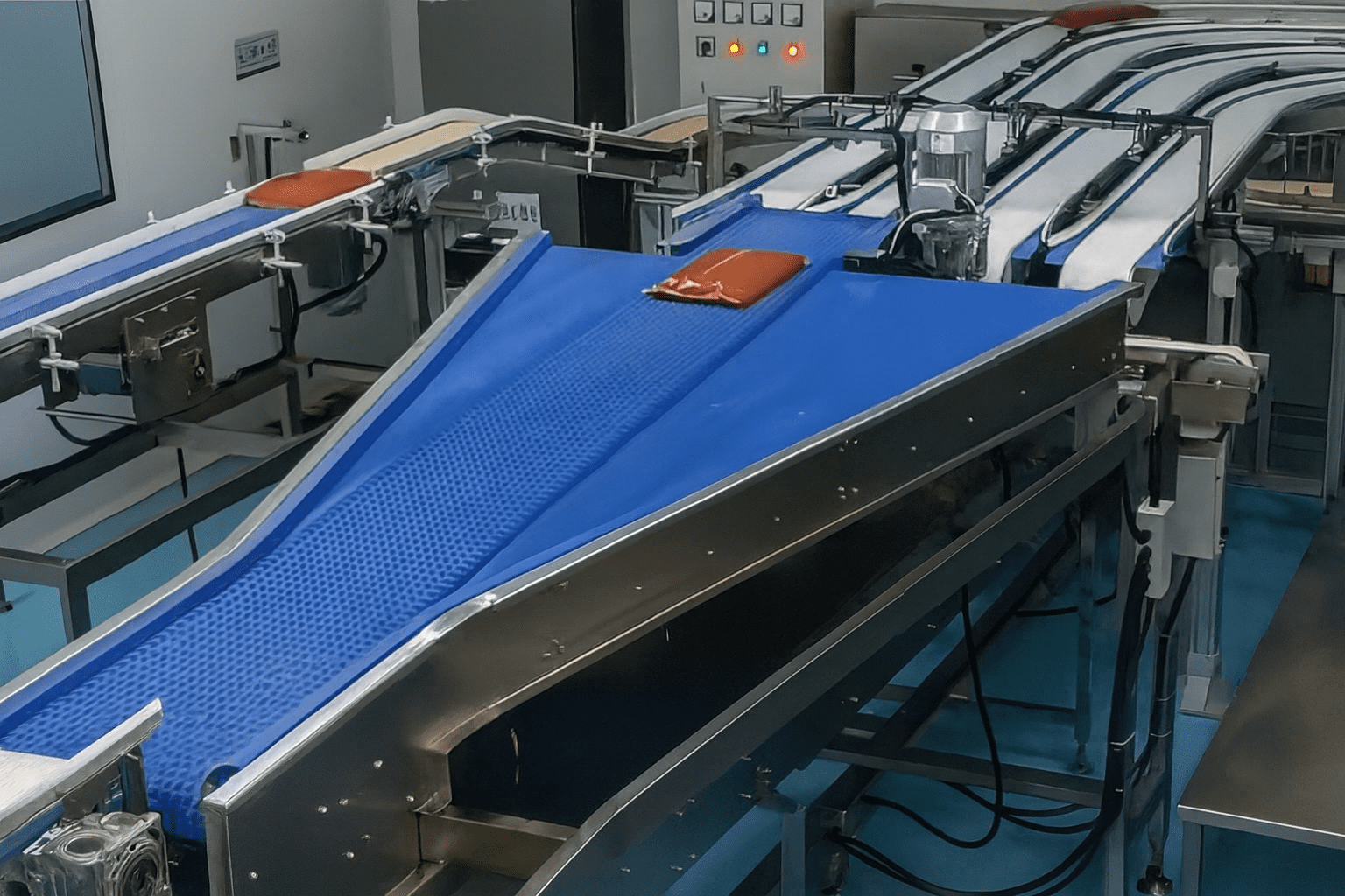 Cinta transportadora modular de alimentos