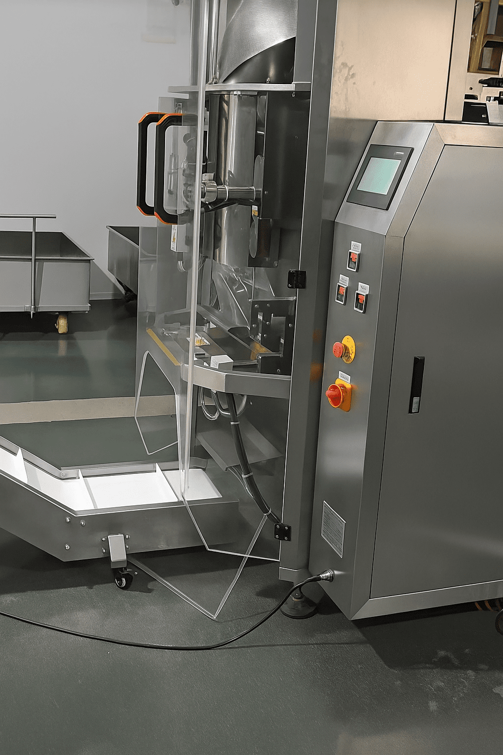 VFFS Machines+take away conveyor