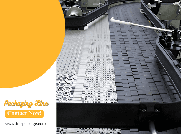 Flat top chain package line