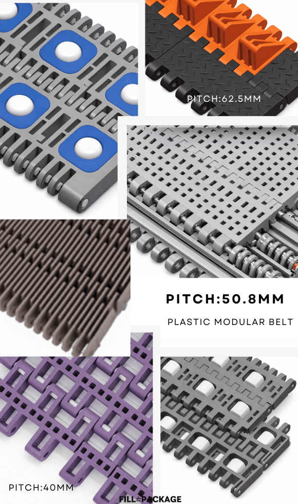 Plastic modular belt -big pitch