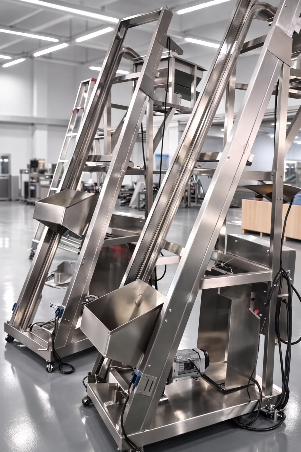 Elevador de cangilones único 