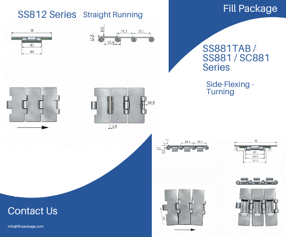 Stainless Steel Flat Top Chains Specifications
