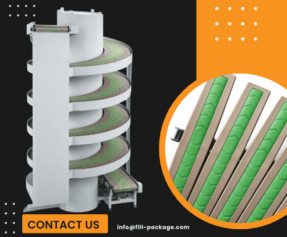 spiral flat top chain conveyor